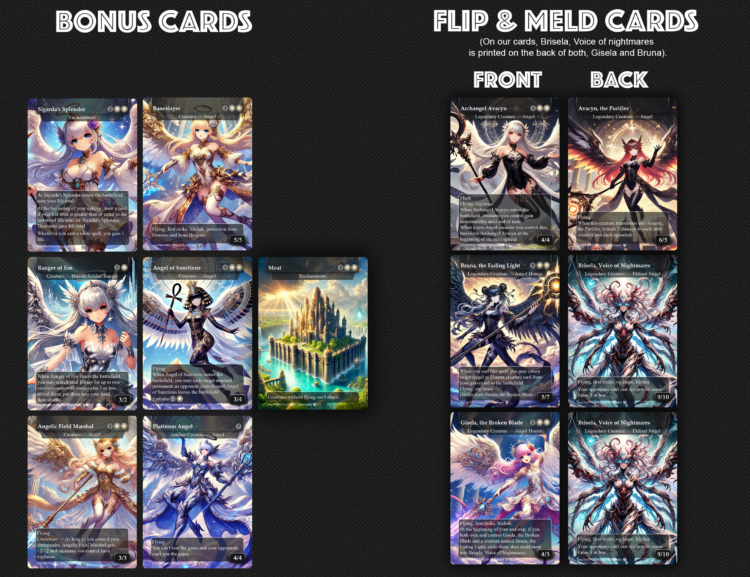 Anime Angels Deck MTG, Angels, Anime Angels, Giada Angel, Serra Angel, Gisela, Avacyn