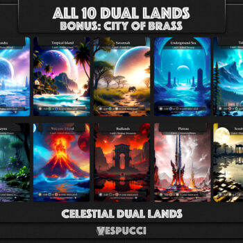 Dual Lands MTG, Lnads MTG, Taiga, Tundra, Savannah, Scublands, Badlands, Tropical Island, Volcanic Island