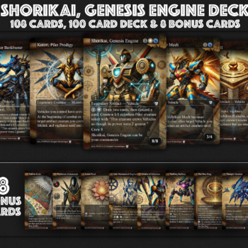 Shorikai Genesis Engine Custom Schematic Deck, 114 Schematic Proxy cards, Custom Designed and Inspired by Voltron & Evangelion Genesis