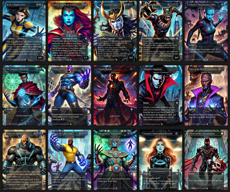 Hashaton the Scarab's Fist EDH Deck, 115 Cards, 15 Sideboard, Includes all major characters, Thanos and High Evolutionary Themed