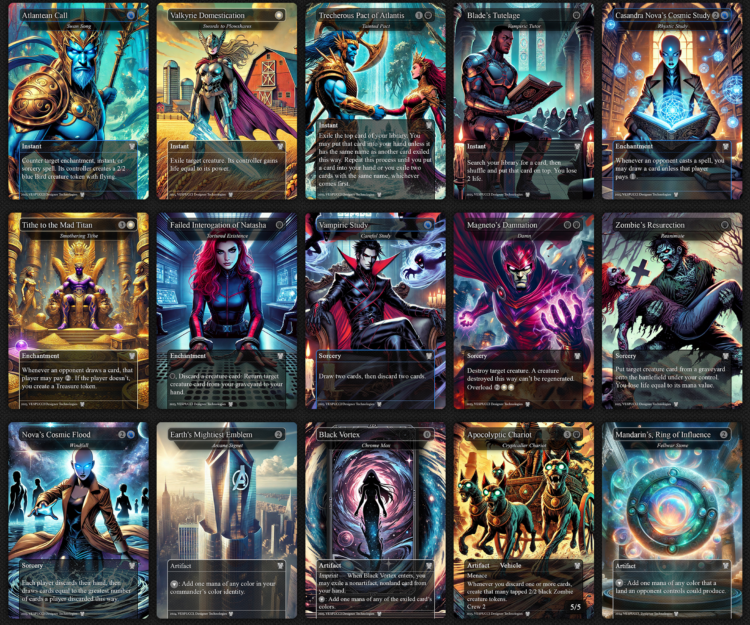 Hashaton the Scarab's Fist EDH Deck, 115 Cards, 15 Sideboard, Includes all major characters, Thanos and High Evolutionary Themed