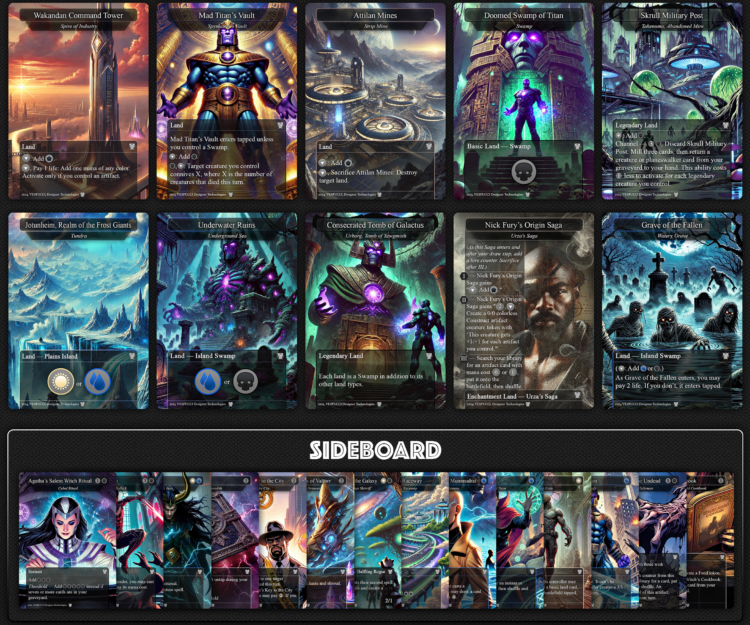 Hashaton the Scarab's Fist EDH Deck, 115 Cards, 15 Sideboard, Includes all major characters, Thanos and High Evolutionary Themed