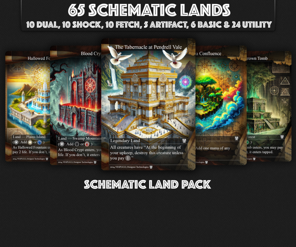 MTG EDH Mega Land Pack, Schematic themed