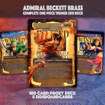 MTG Pirates - MTG Proxy Cards - Admiral Becket Brass - Monkey D Luffy - One Piece